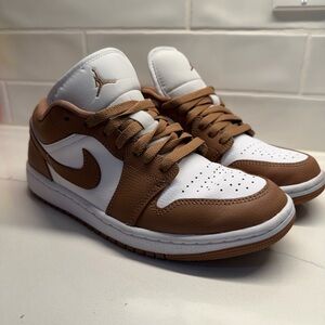 Nike Air Jordan Brown and White Sneakers